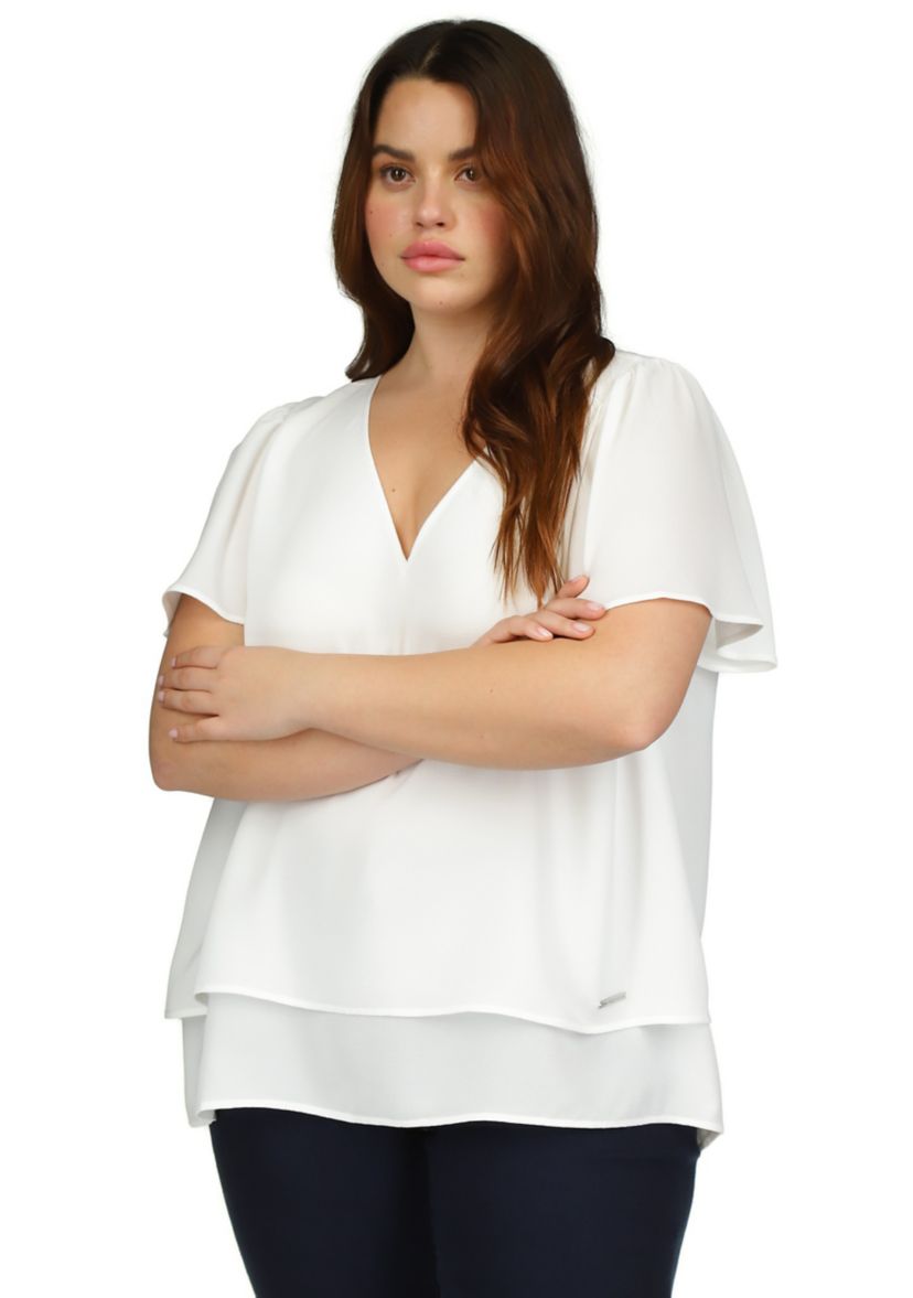 Plus Size Double Layered Top