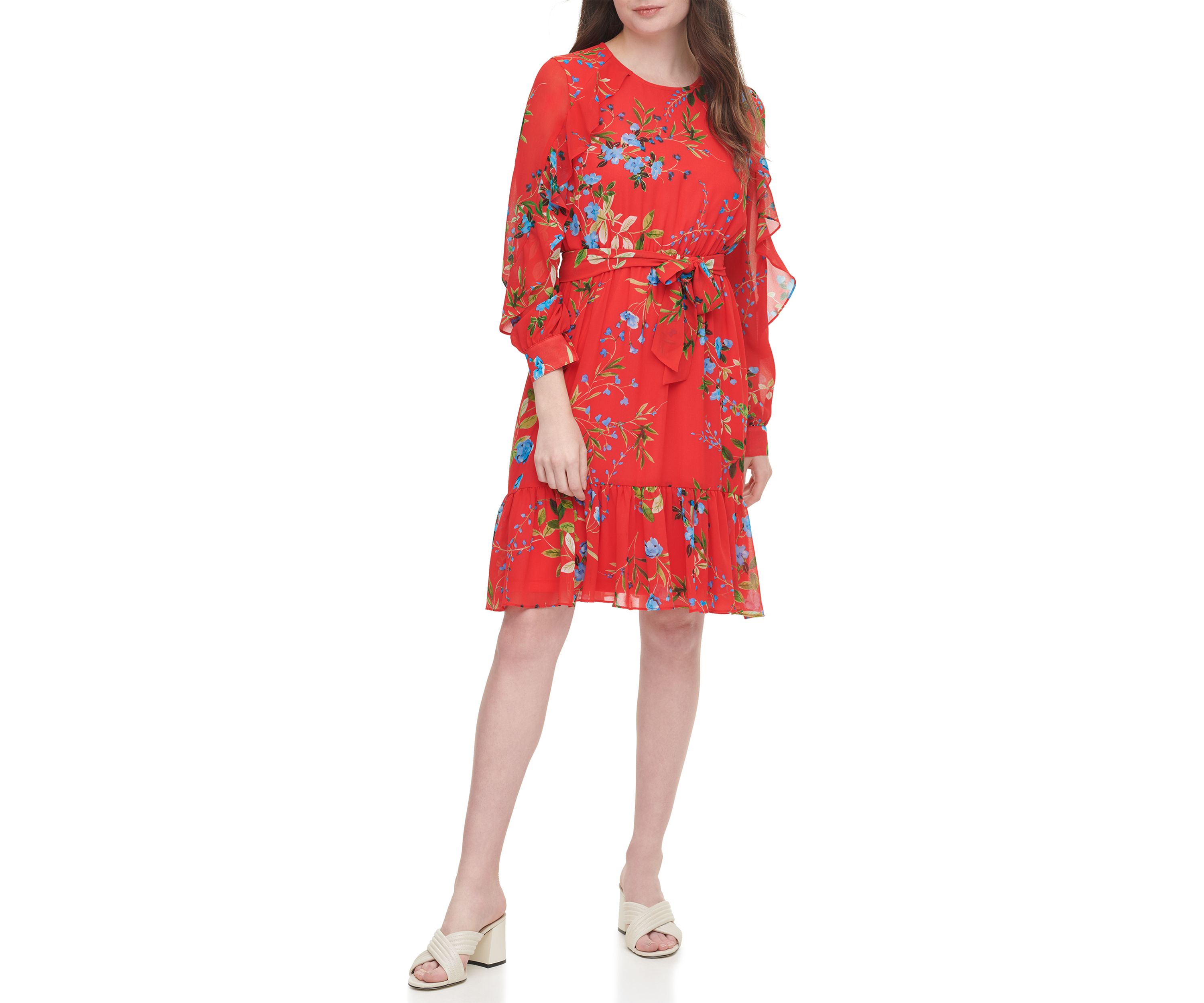Chiffon Floral Print Dress