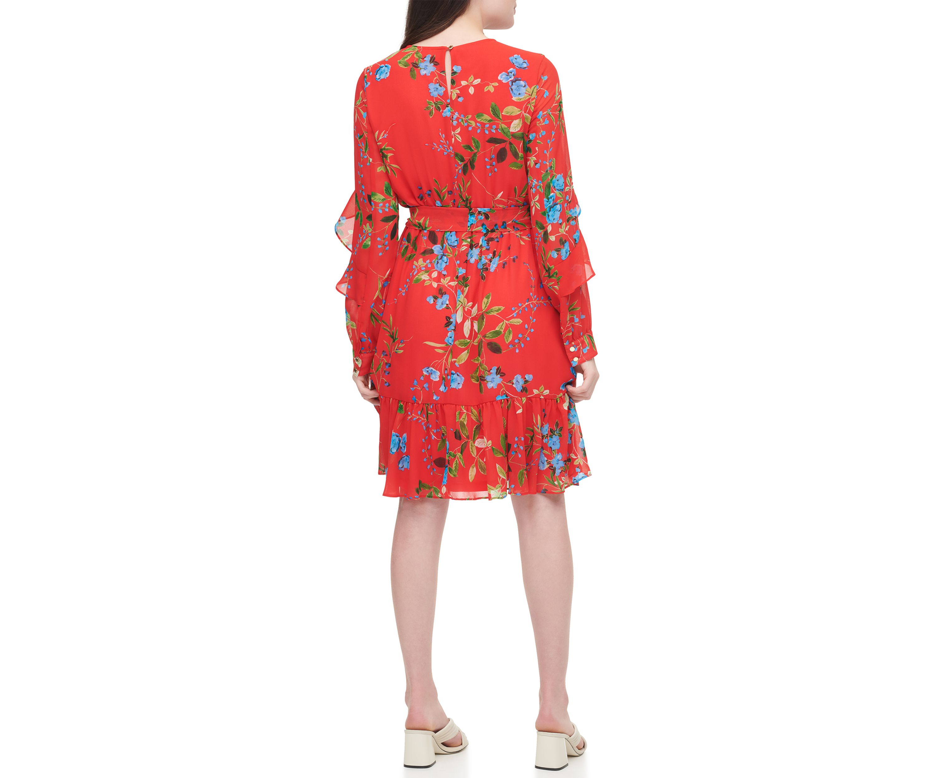 Chiffon Floral Print Dress