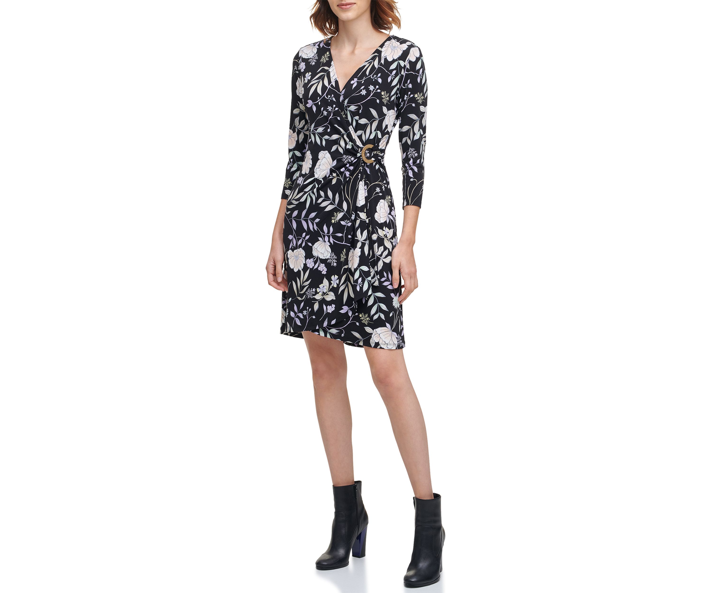 Floral Wrap Dress 