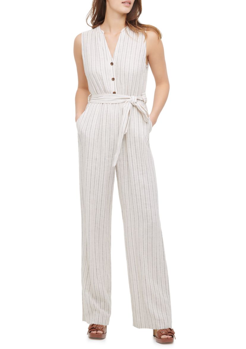 Linen Stripe Jumpsuit