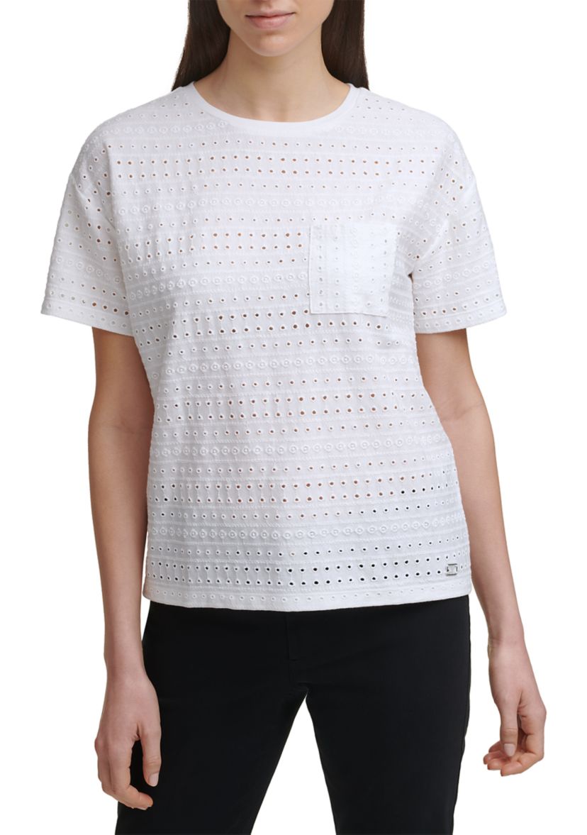 Short Sleeve Crochet T-Shirt