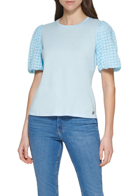 Calvin Klein Textured Puff Sleeve Shirt