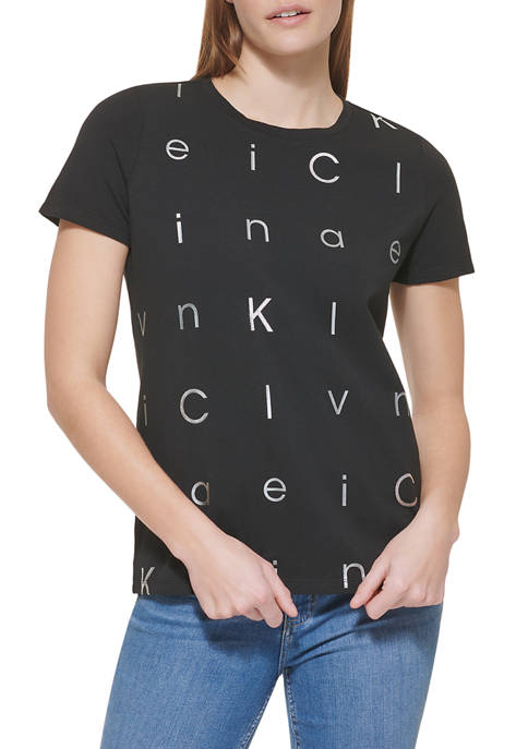 Calvin Klein Short Sleeve All Over Logo T-Shirt