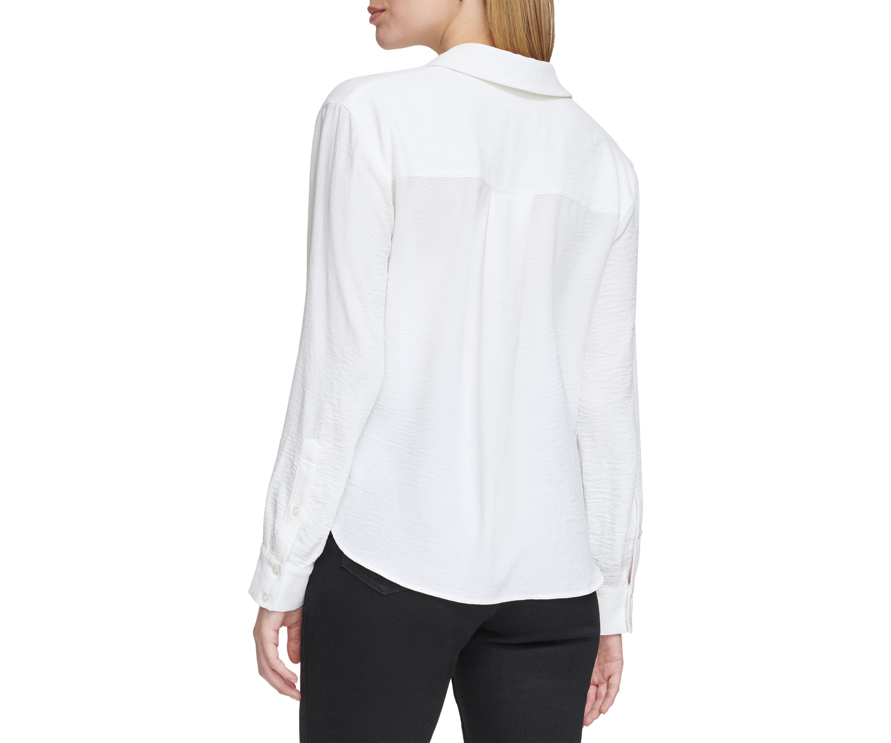 Womens Long Sleeve Airflow Wrap Top with Collar