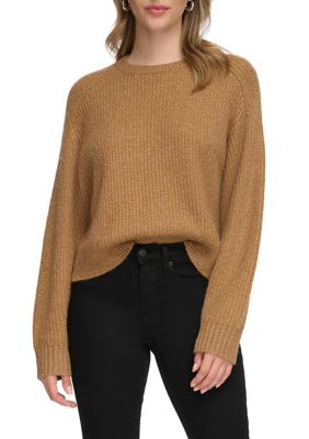 Calvin Klein Women's Long Sleeve Crew Neck Lurex Pullover Sweater | belk