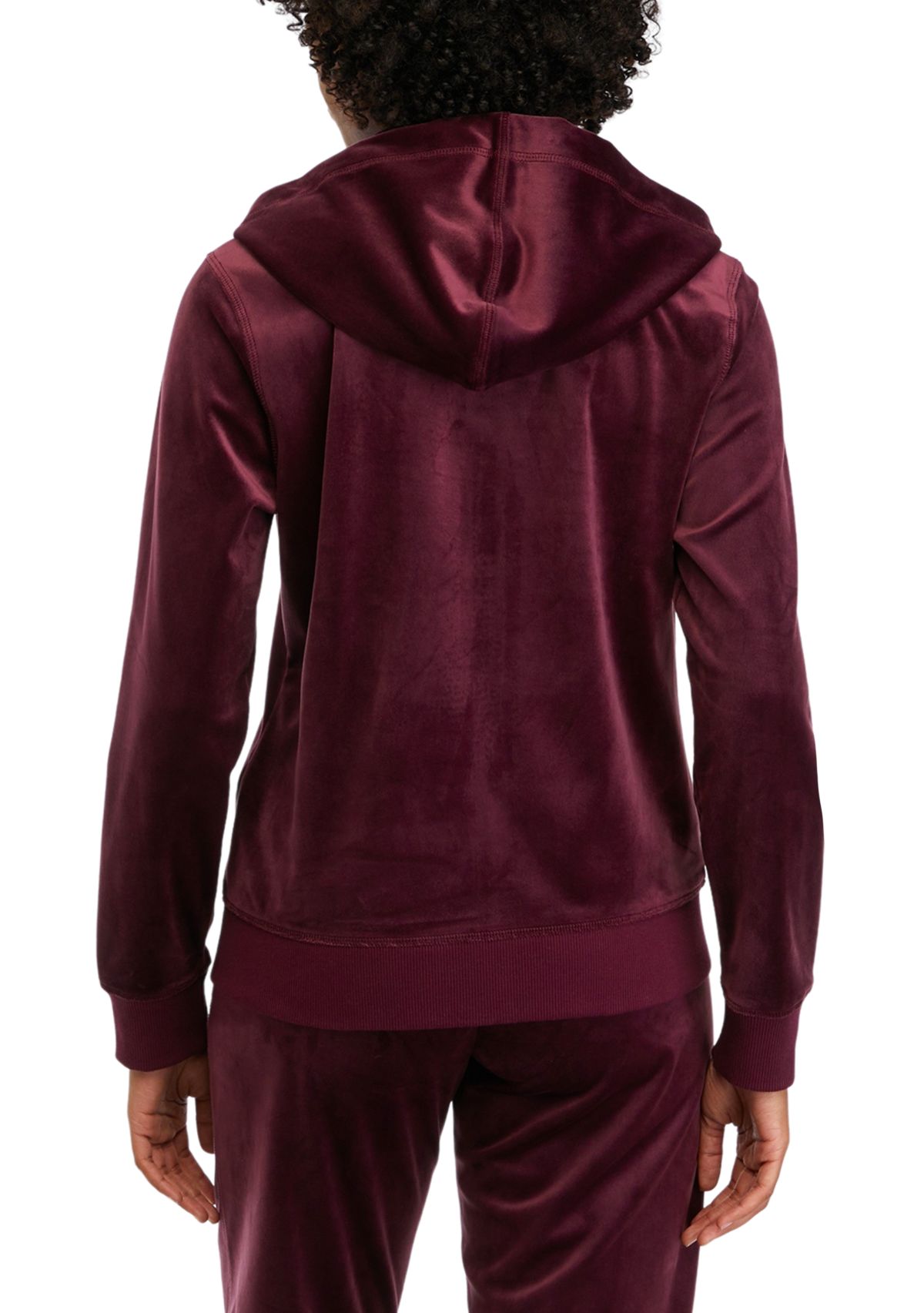 Womens Velour Zip Jacket