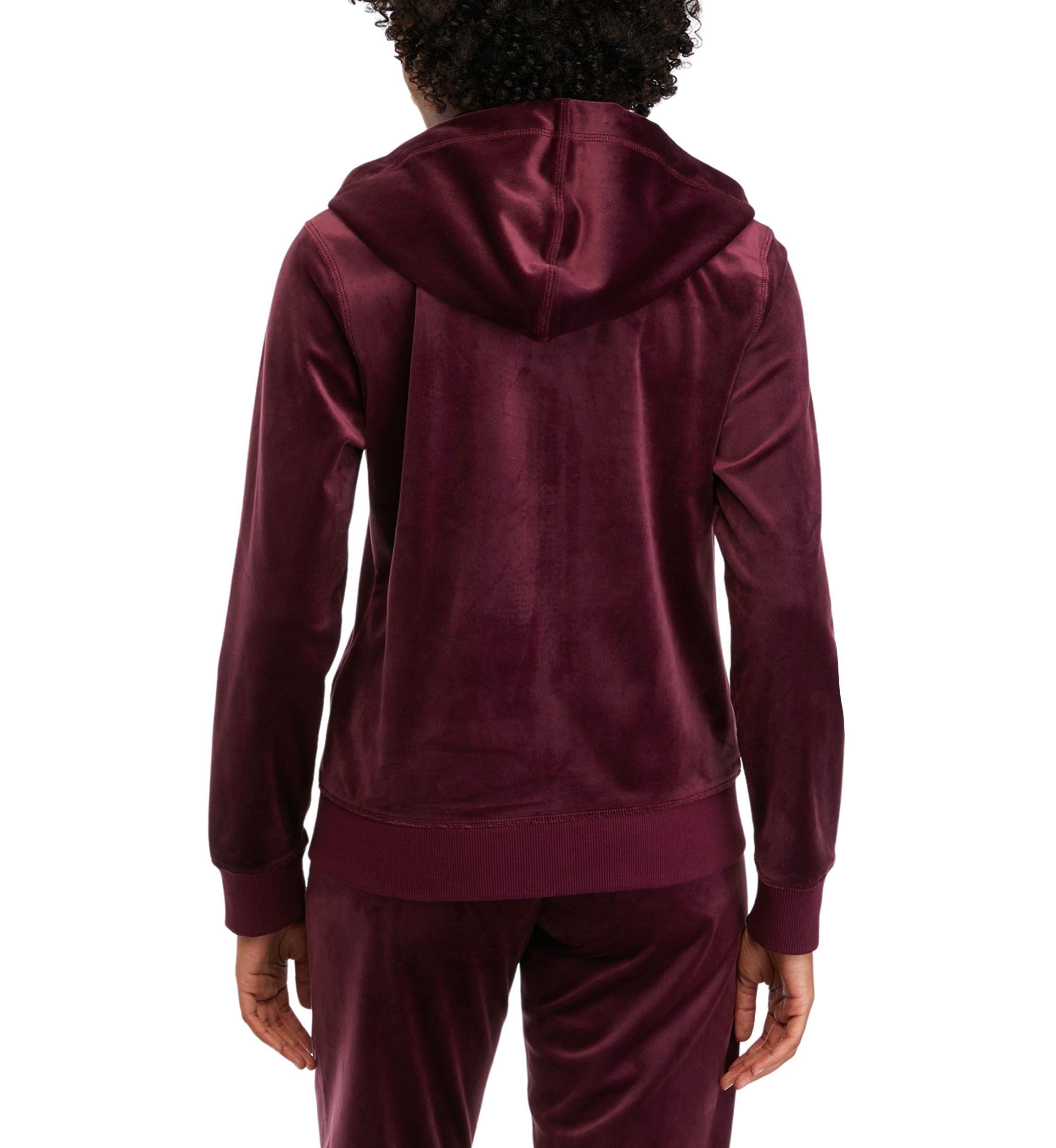 Womens Velour Zip Jacket