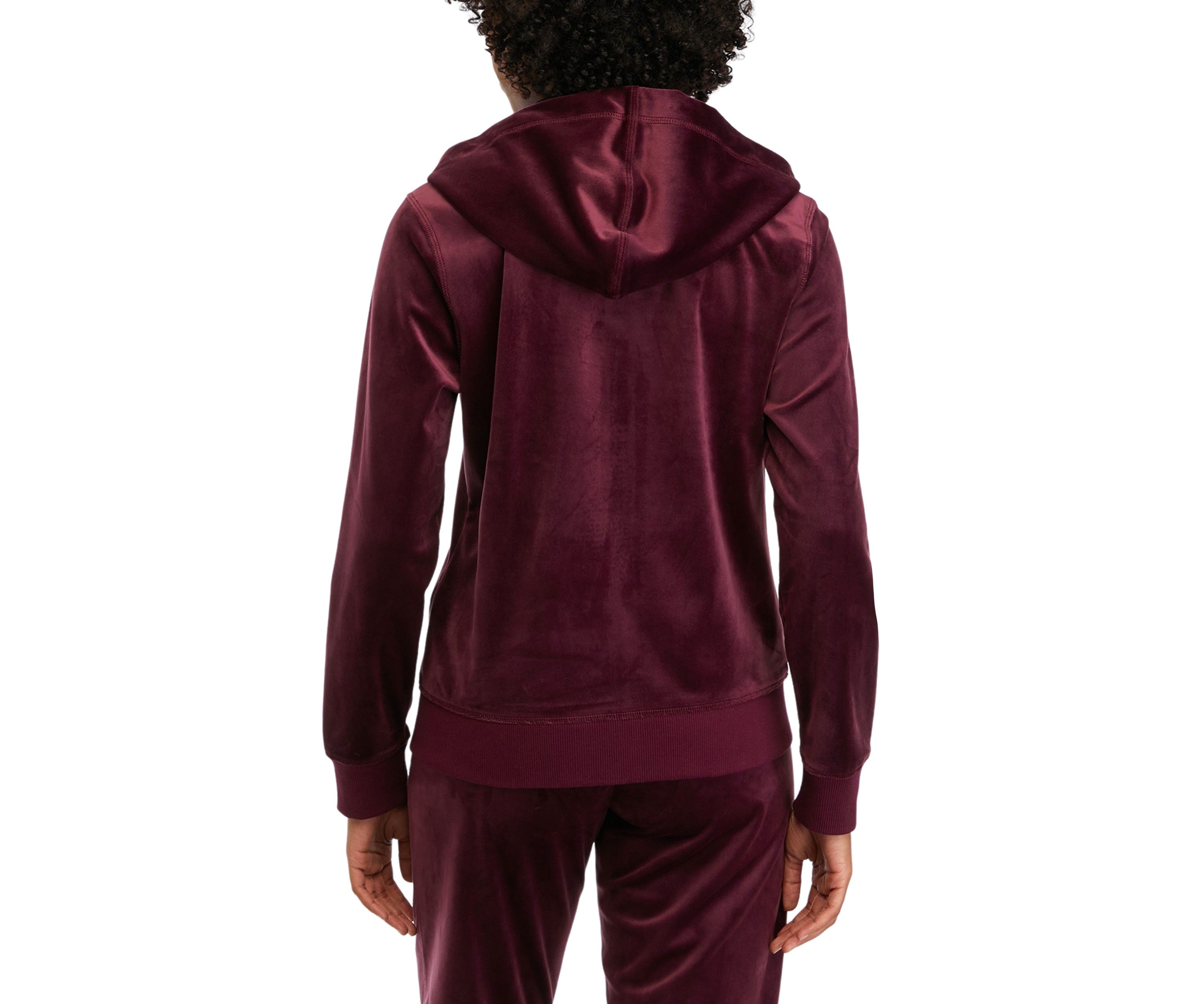Womens Velour Zip Jacket