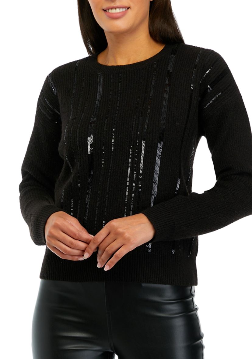 Womens Sequin Sweater