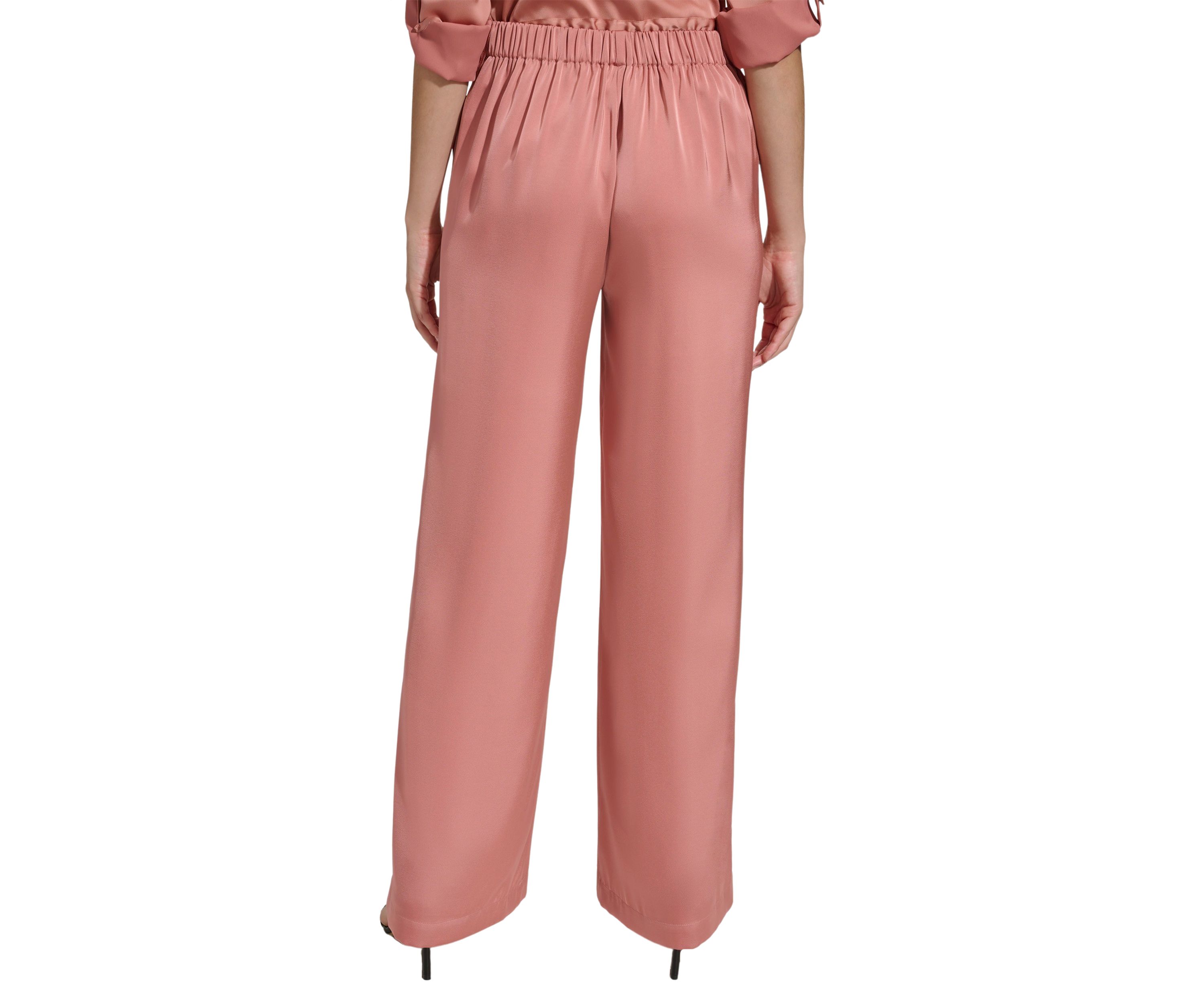 Womens Wide Leg Satin Pants