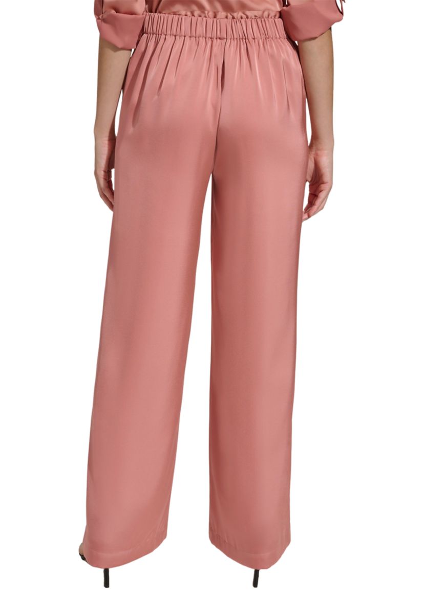 Womens Wide Leg Satin Pants