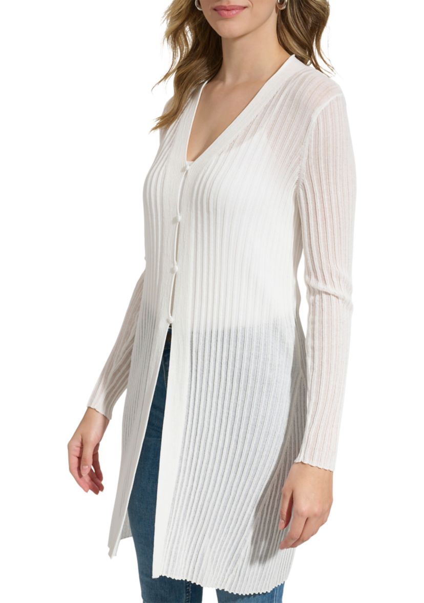 Womens Button Front V-Neck Sweater Knit Cardigan