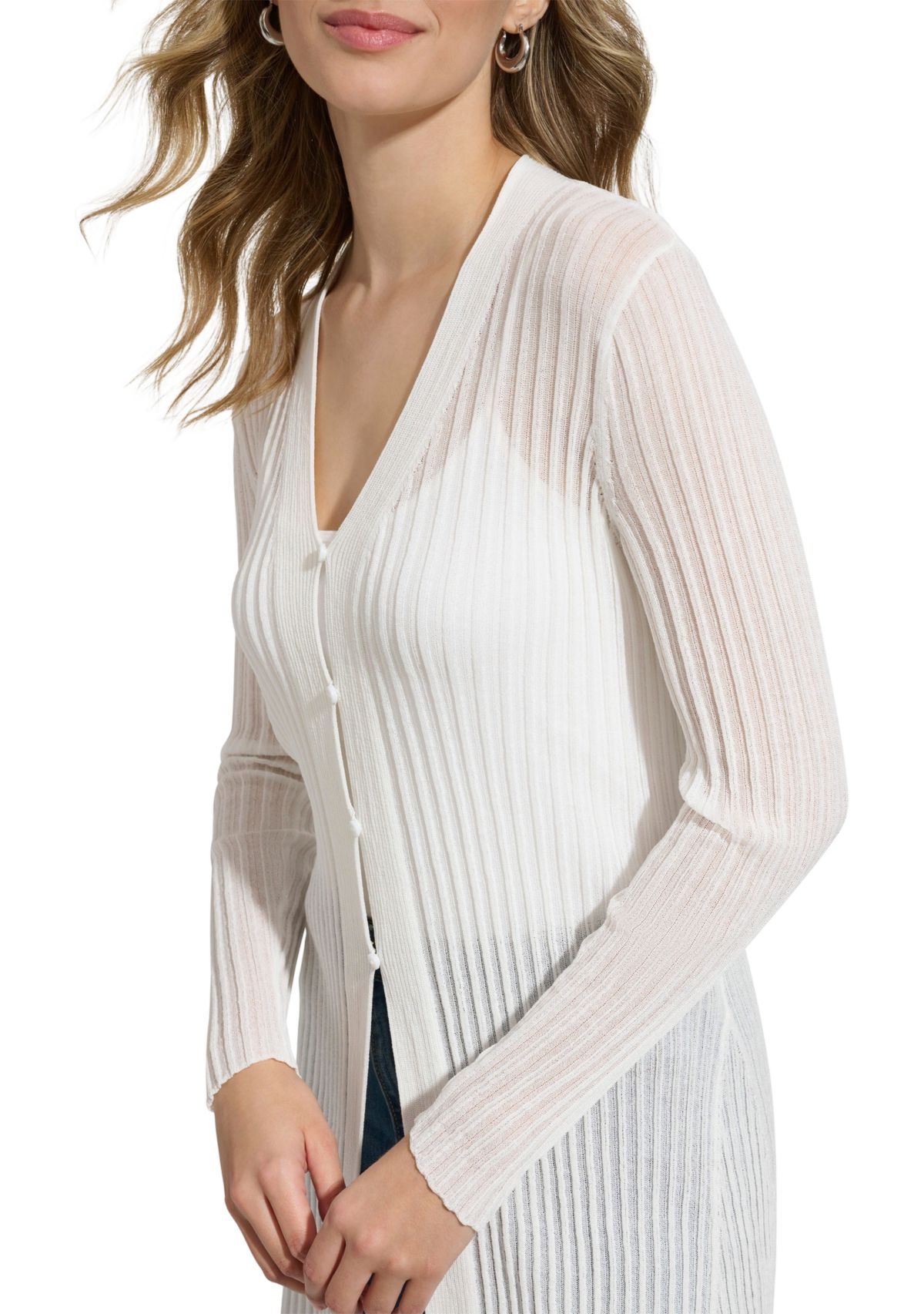 Womens Button Front V-Neck Sweater Knit Cardigan