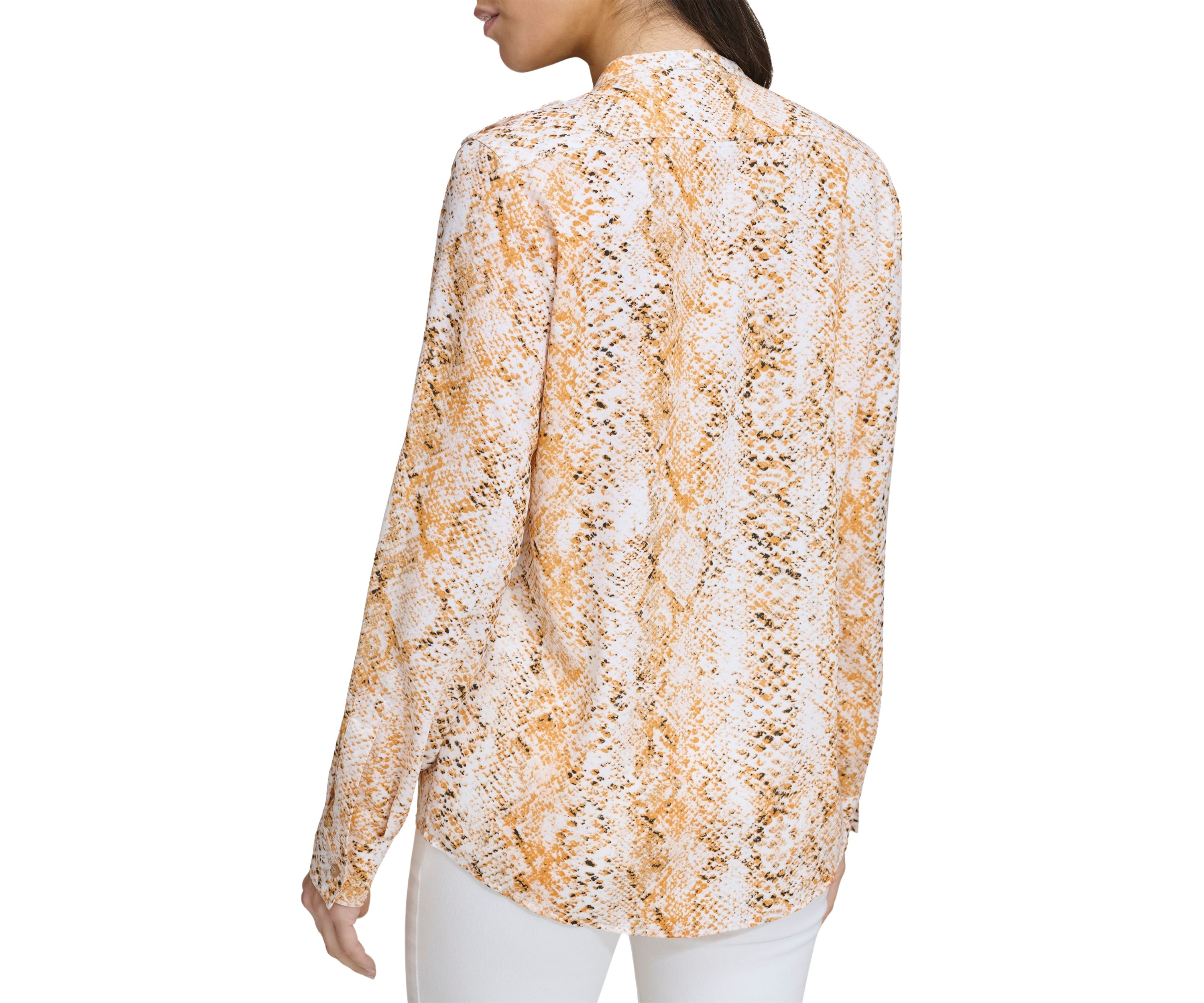 Womens Roll Sleeve Printed Top 