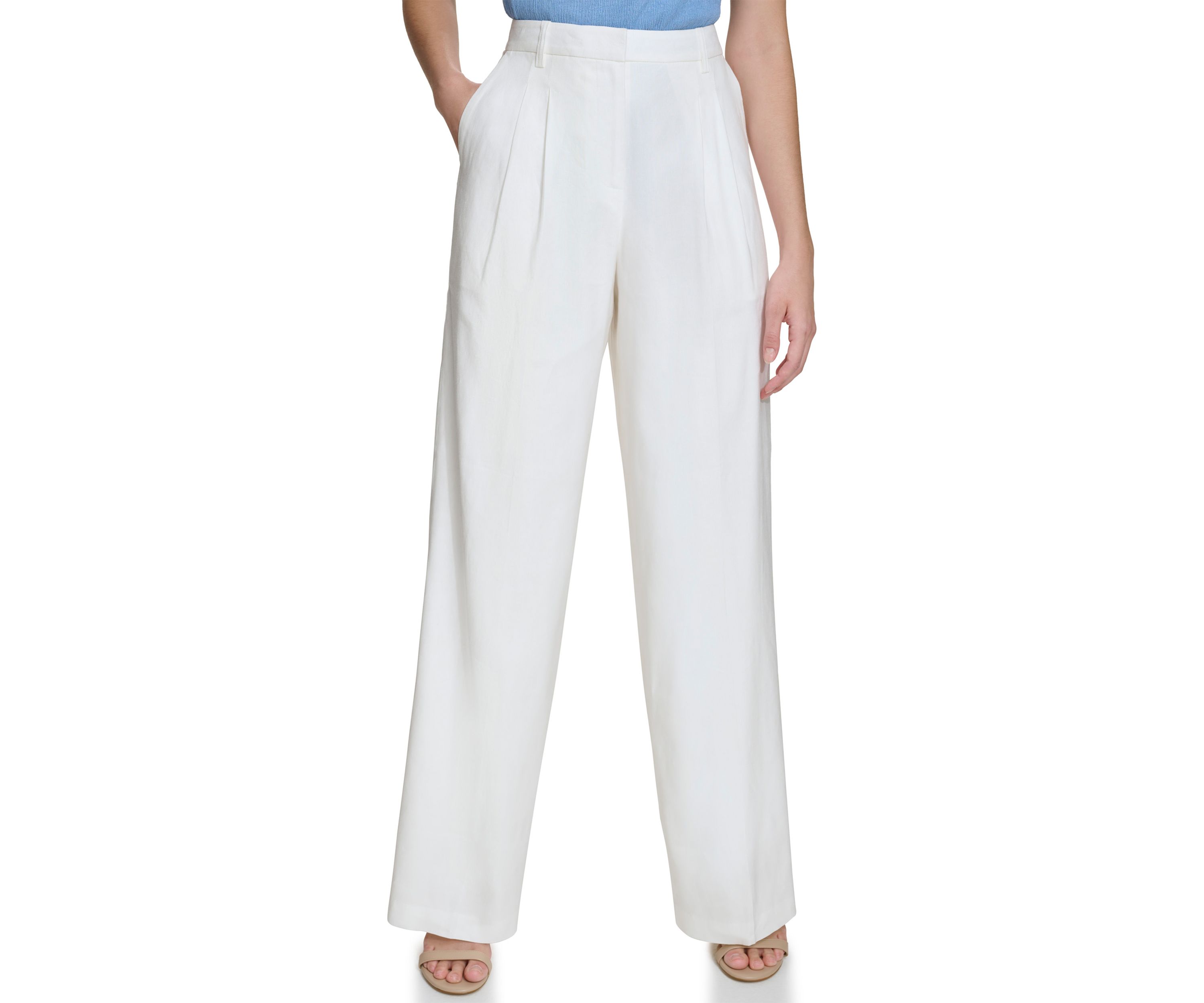 Womens Wide Leg Linen Pants