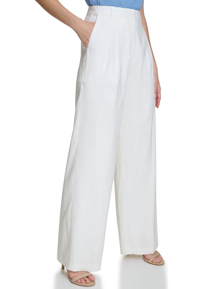 Womens Wide Leg Linen Pants