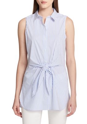 calvin klein tie front blouse