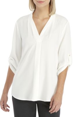 pleat sleeve blouse