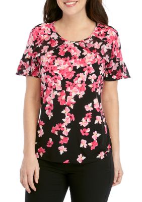 calvin klein sleeveless floral knot neck cam