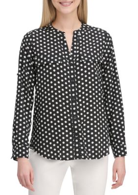 Calvin Klein Polka Dot Button Up Shirt | belk