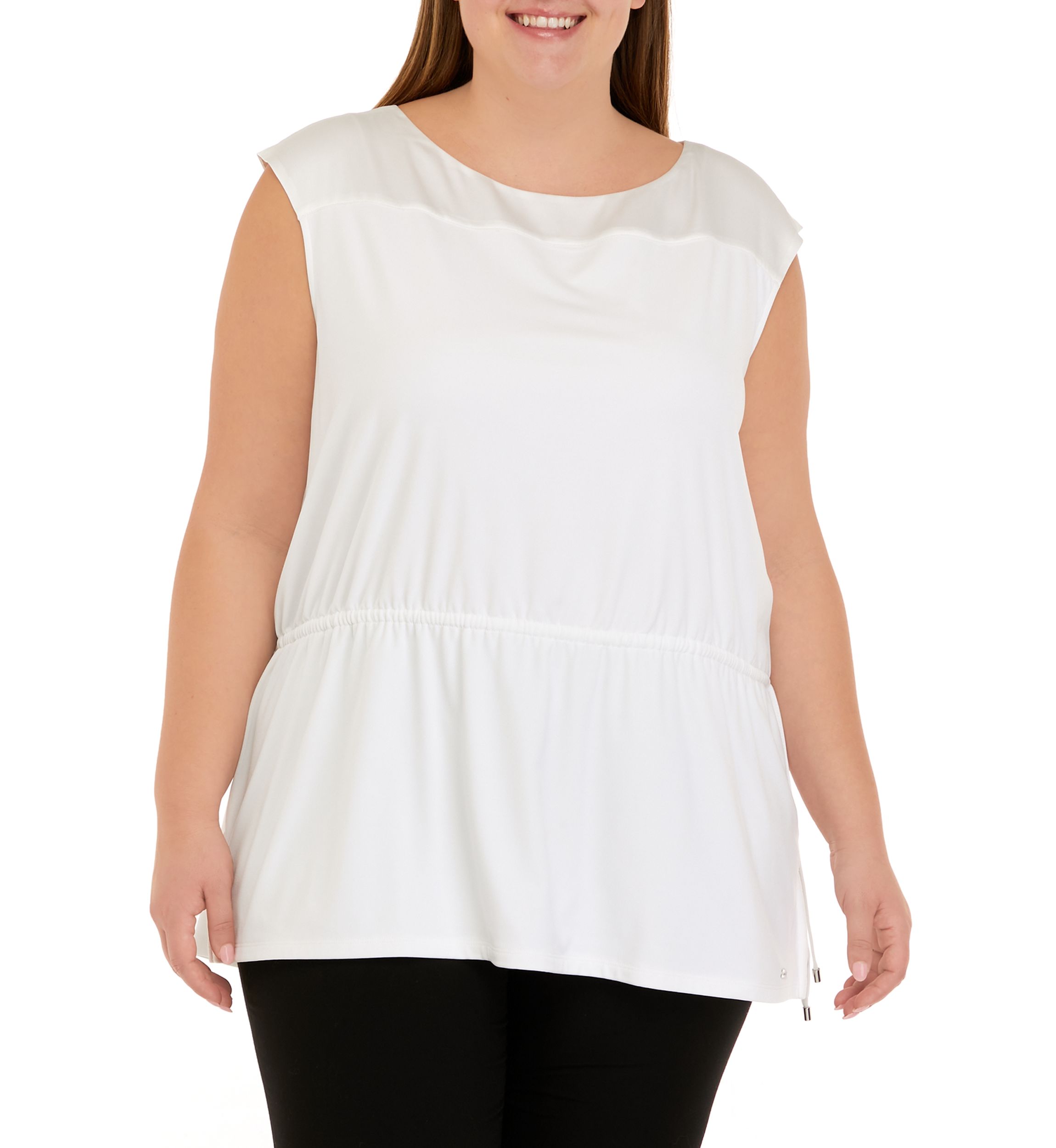 Plus Size Cinched Waist Tunic 