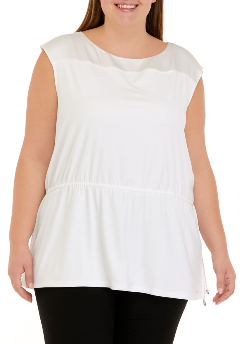 Plus Size Cinched Waist Tunic 
