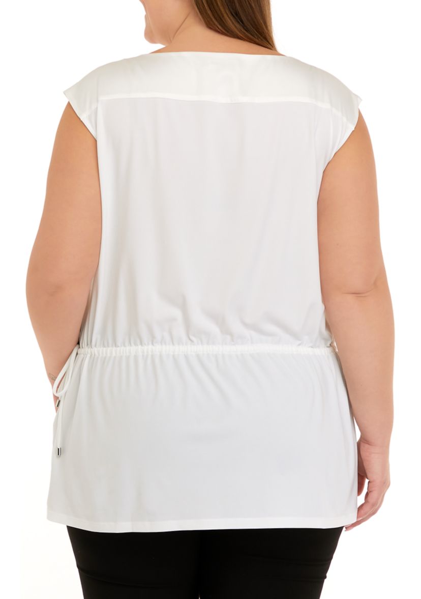 Plus Size Cinched Waist Tunic 