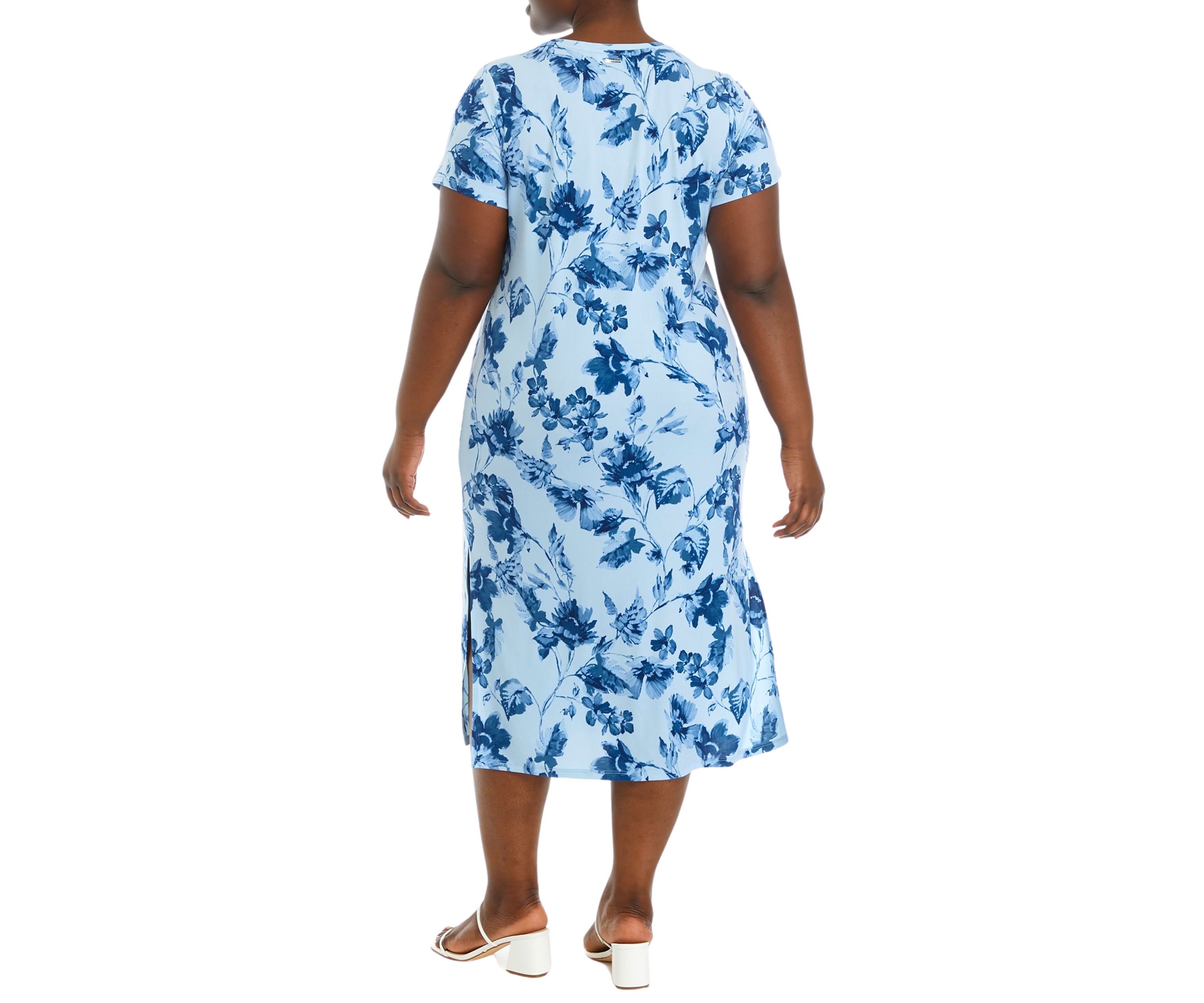 Plus Size Floral Knit Dress
