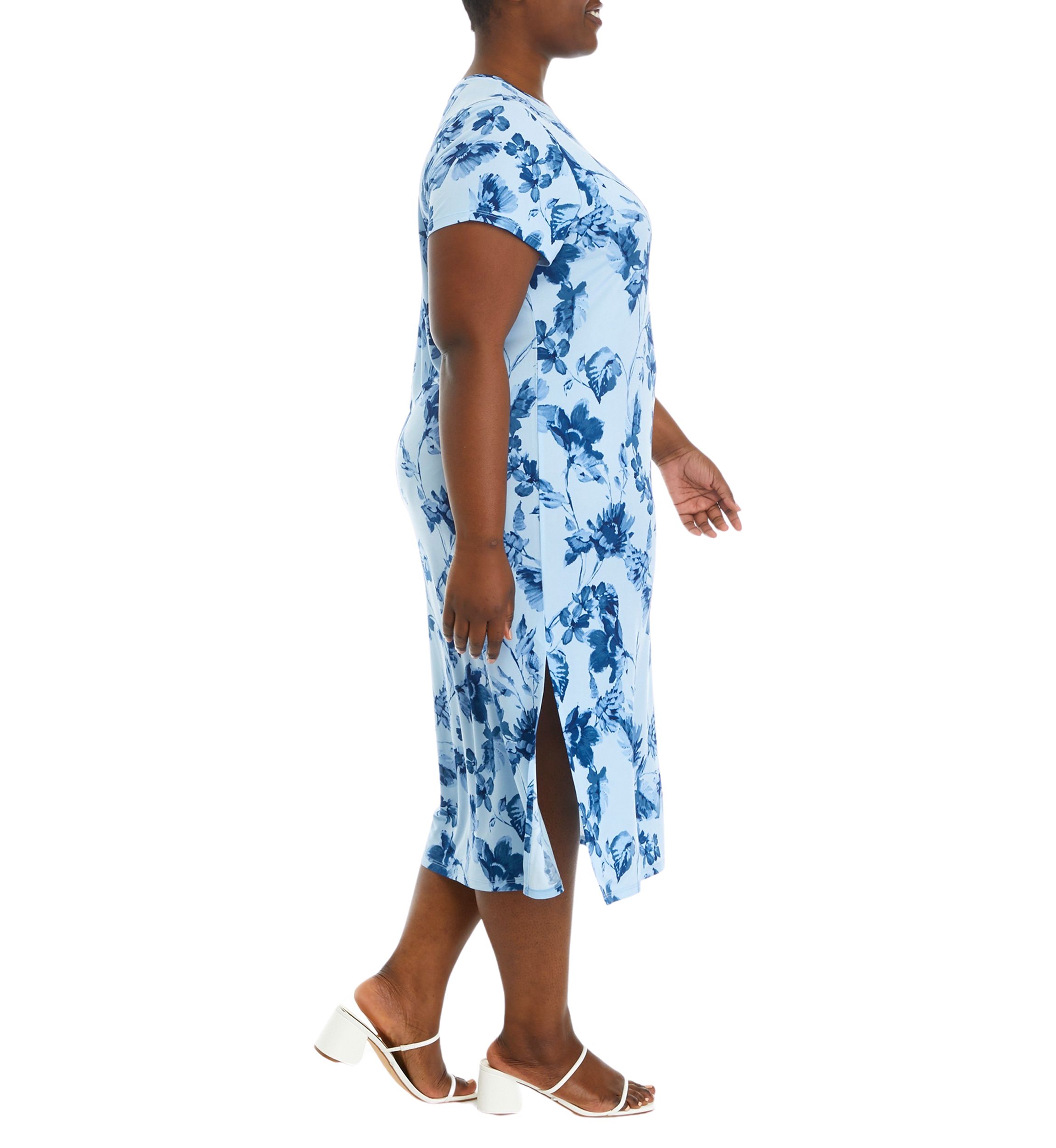 Plus Size Floral Knit Dress