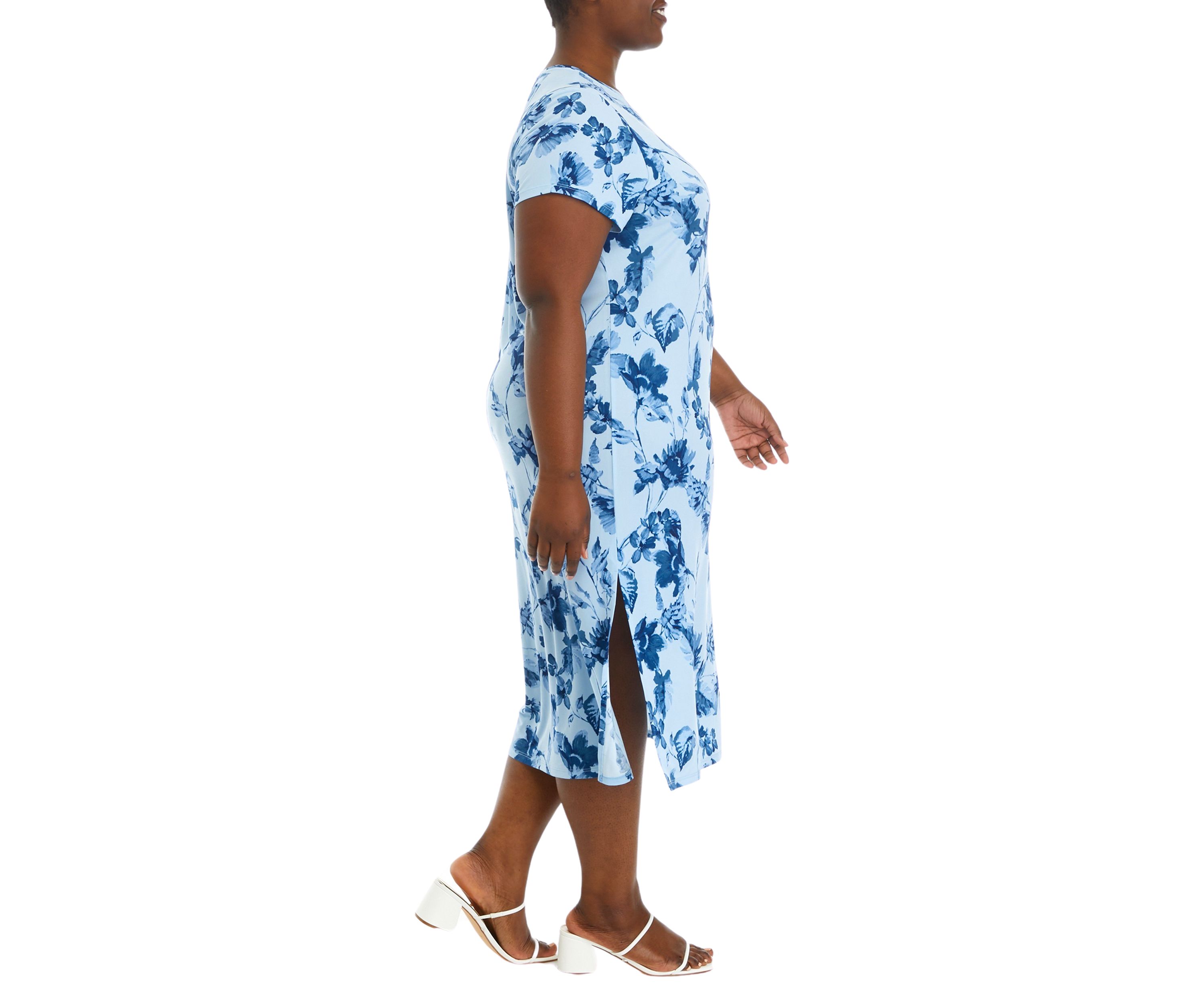 Plus Size Floral Knit Dress