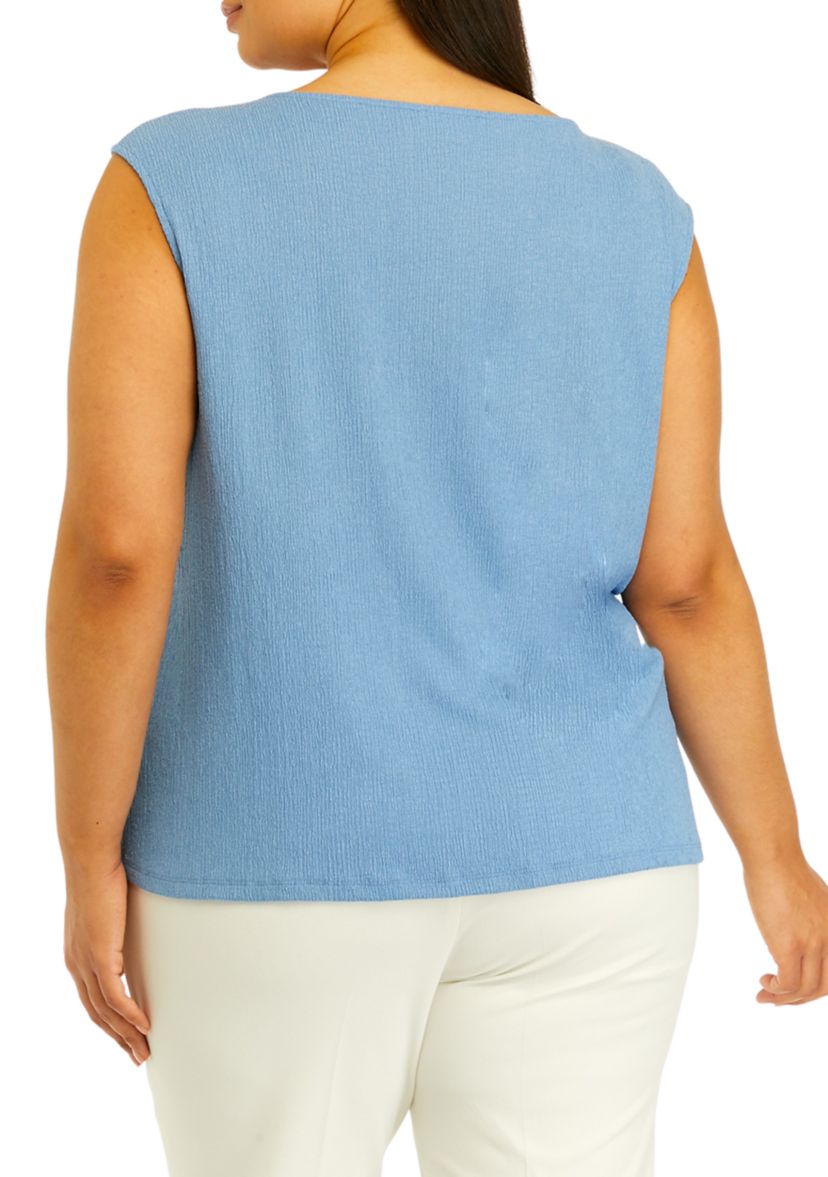 Plus Size Sleeveless Knit Top