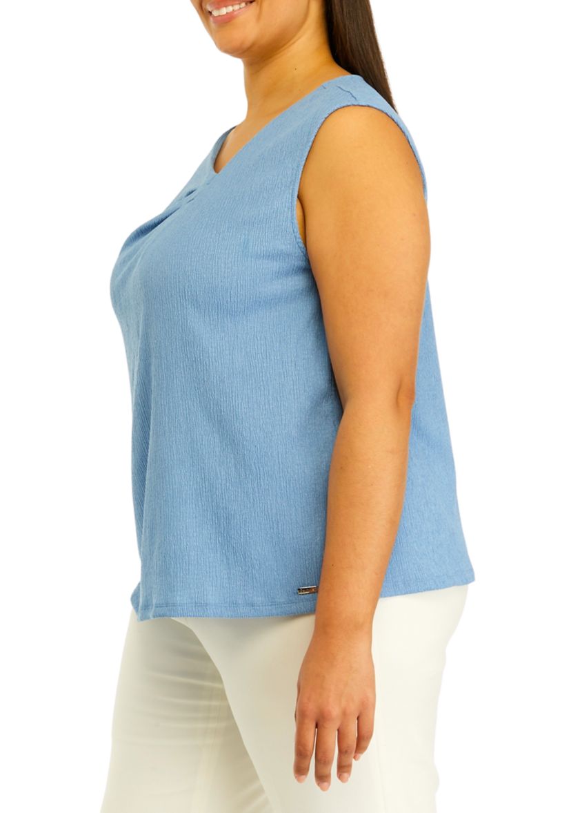Plus Size Sleeveless Knit Top
