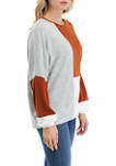 Juniors Dolman Sleeve Color Block Sweater 