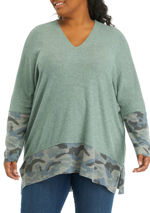 CHANCE OR FATE Plus Size Long Sleeve Hacci
