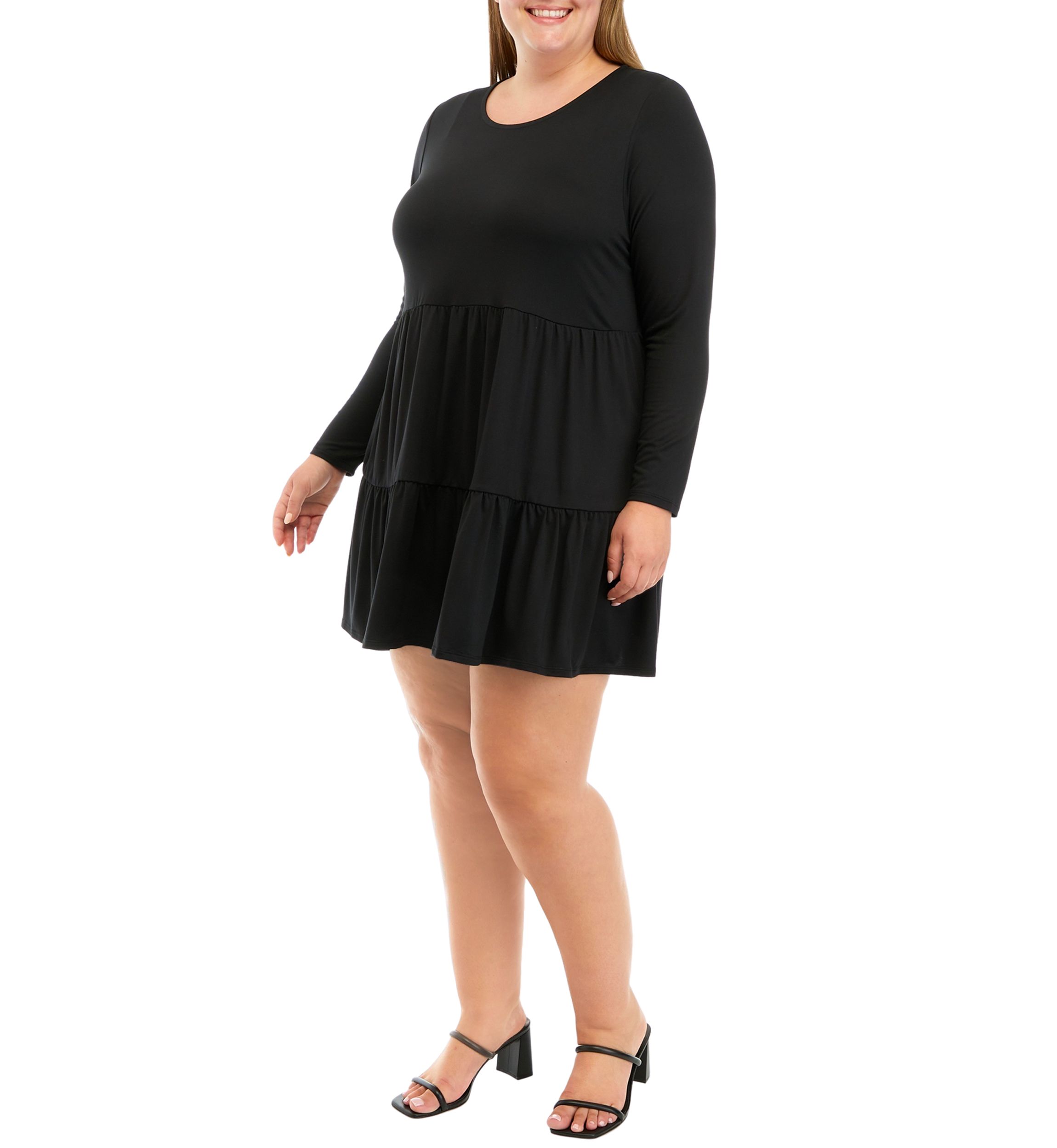 Plus Size Long Sleeve Yummy Babydoll Dress