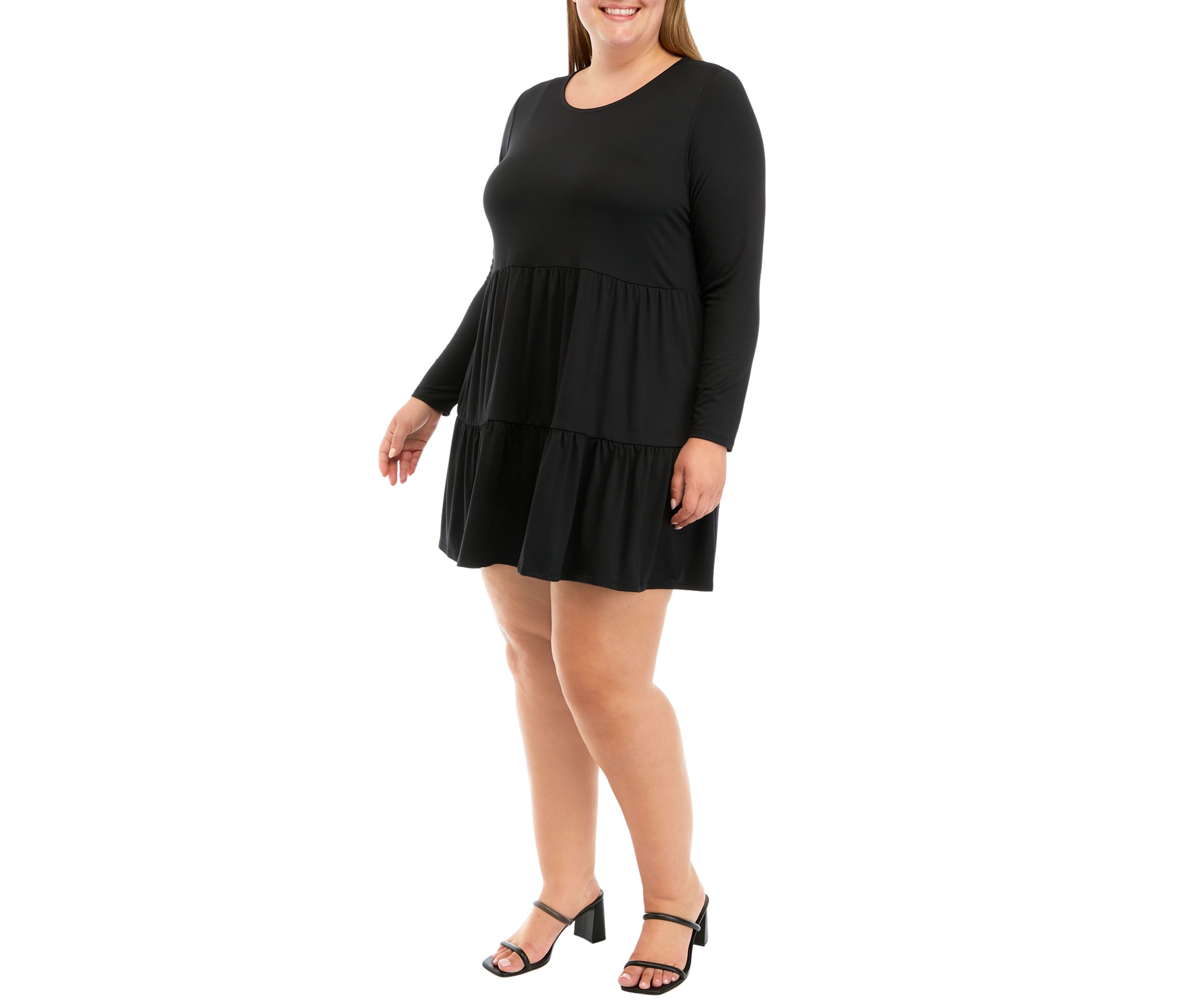 Plus Size Long Sleeve Yummy Babydoll Dress
