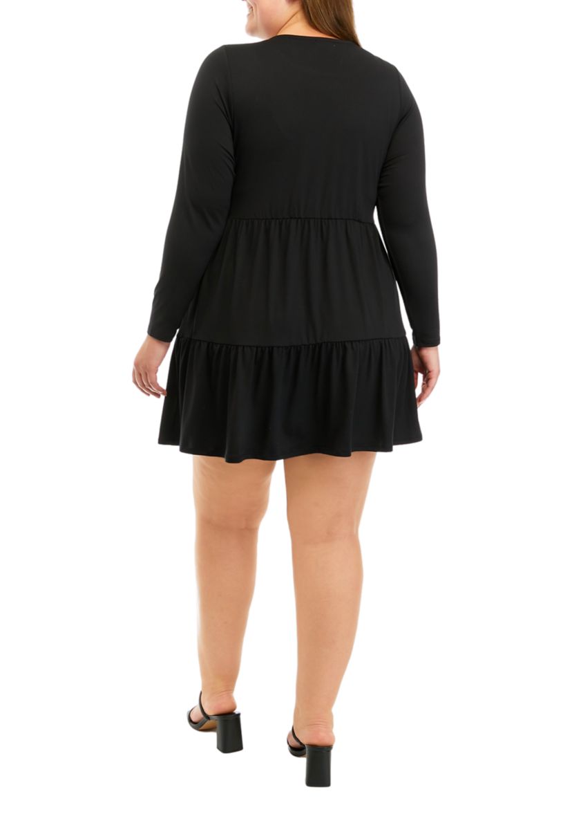 Plus Size Long Sleeve Yummy Babydoll Dress