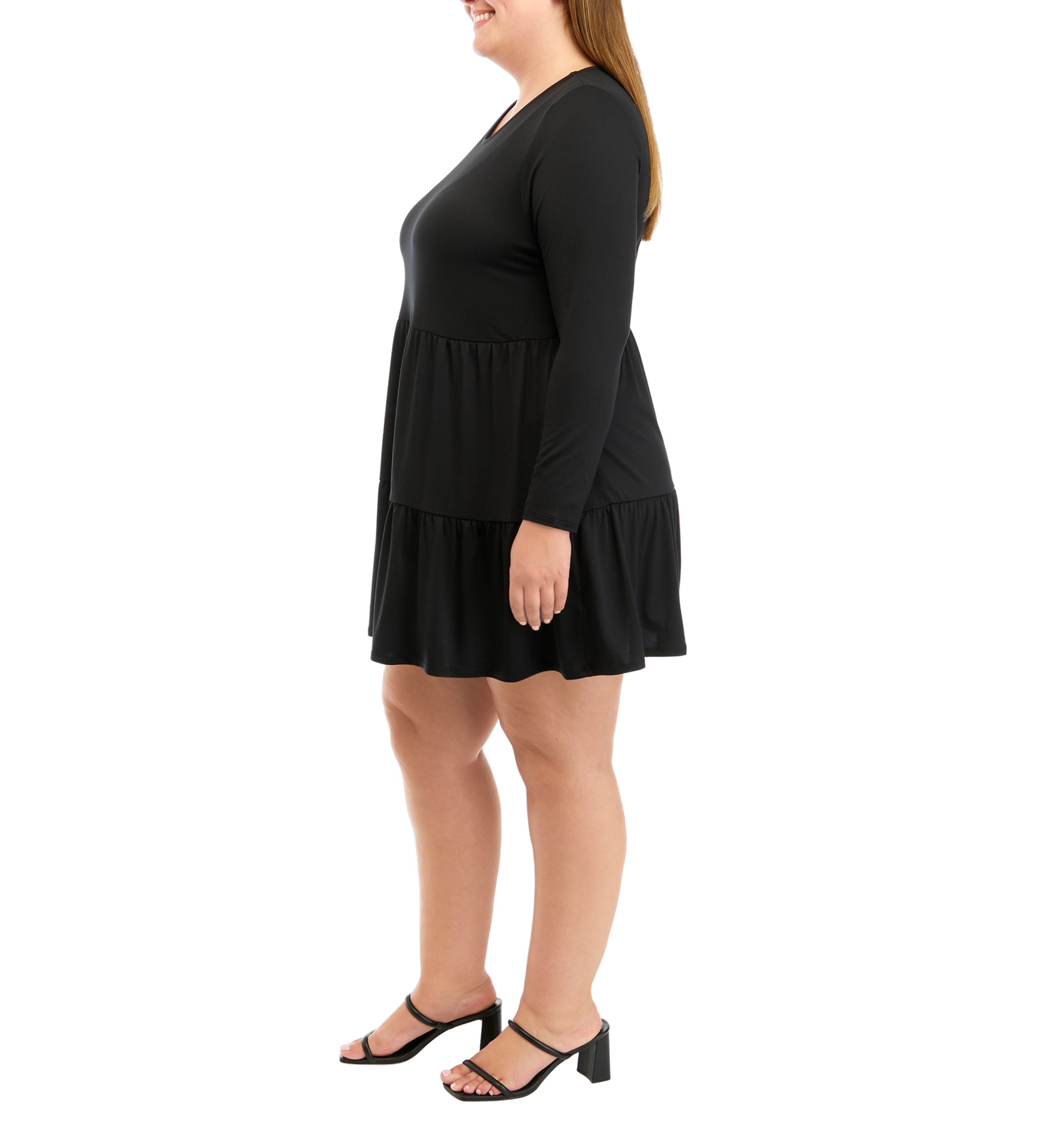 Plus Size Long Sleeve Yummy Babydoll Dress