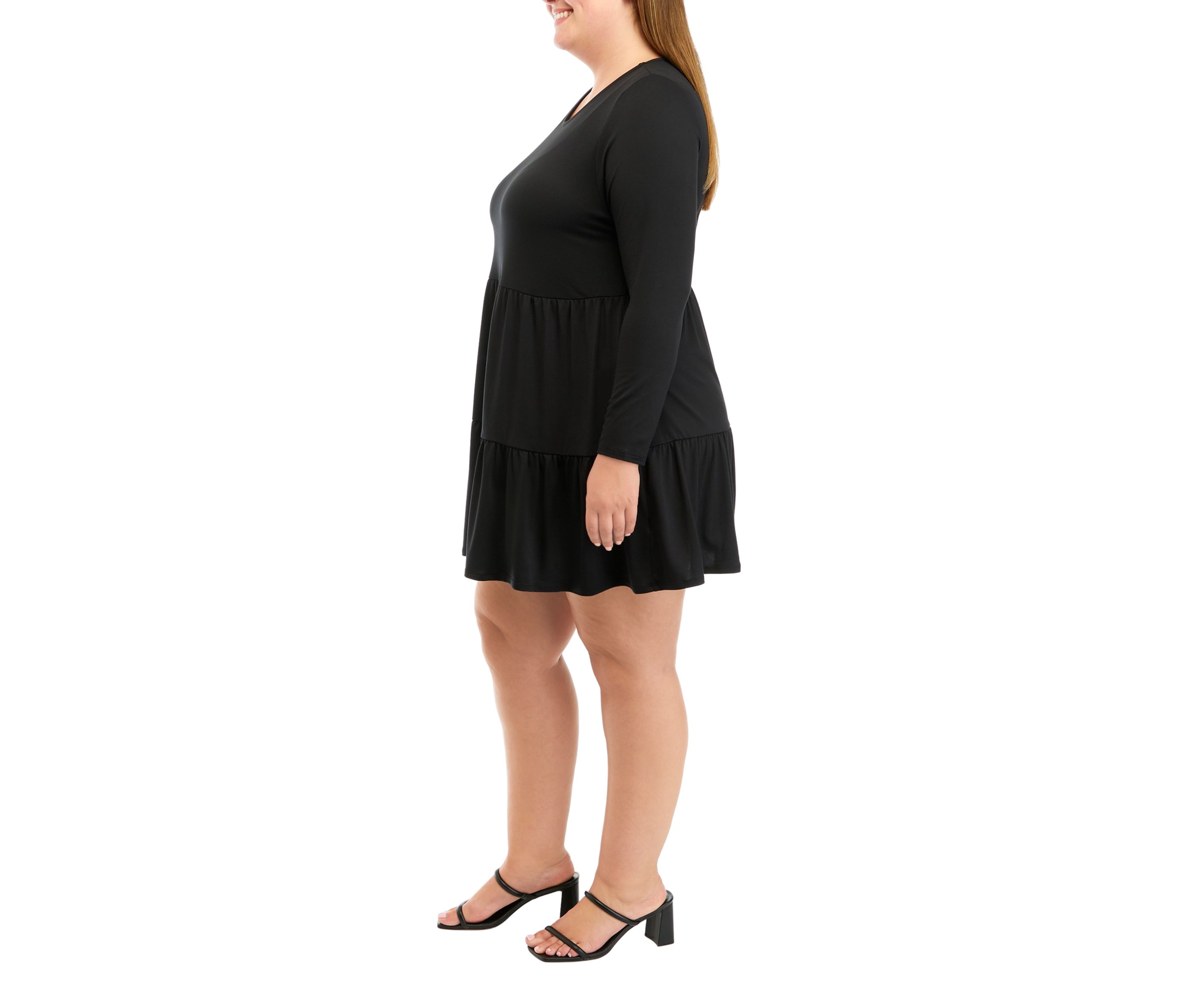 Plus Size Long Sleeve Yummy Babydoll Dress