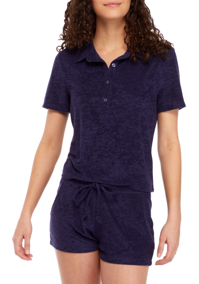 Juniors Terry Polo Shirt 