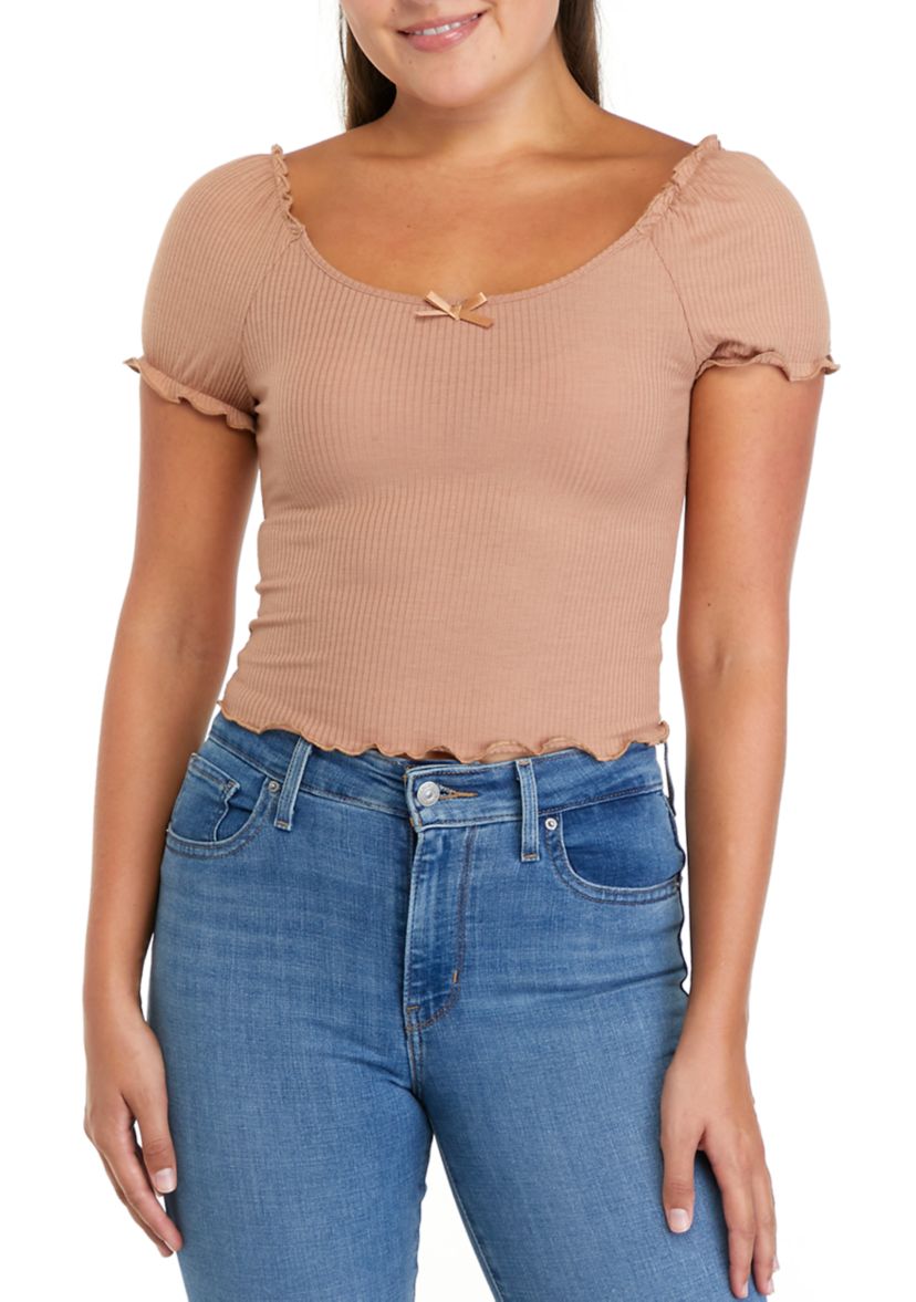 Juniors Puff Sleeve Baby T-Shirt