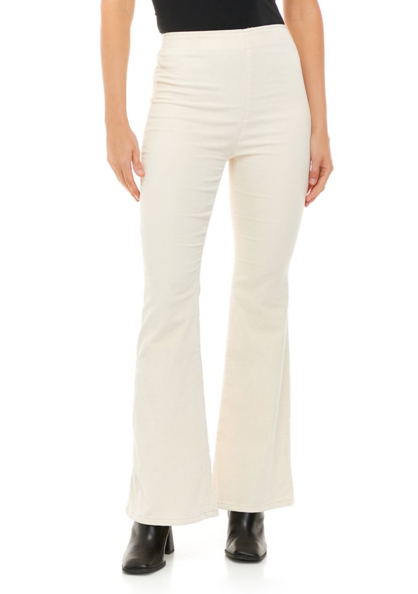 Juniors High Rise Pull On Flare Pants