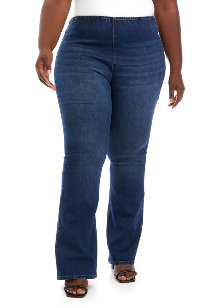 Plus Size Pull On Flare Pants