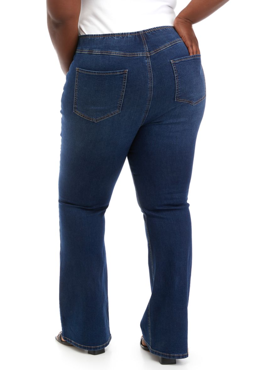 Plus Size Pull On Flare Pants