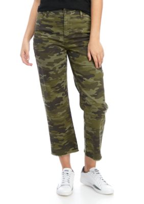 wide leg twill pants