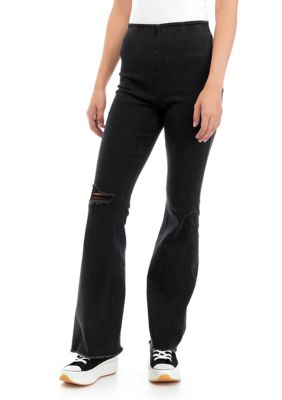 Tinseltown Pull On Clean Hem Flare Jeans belk