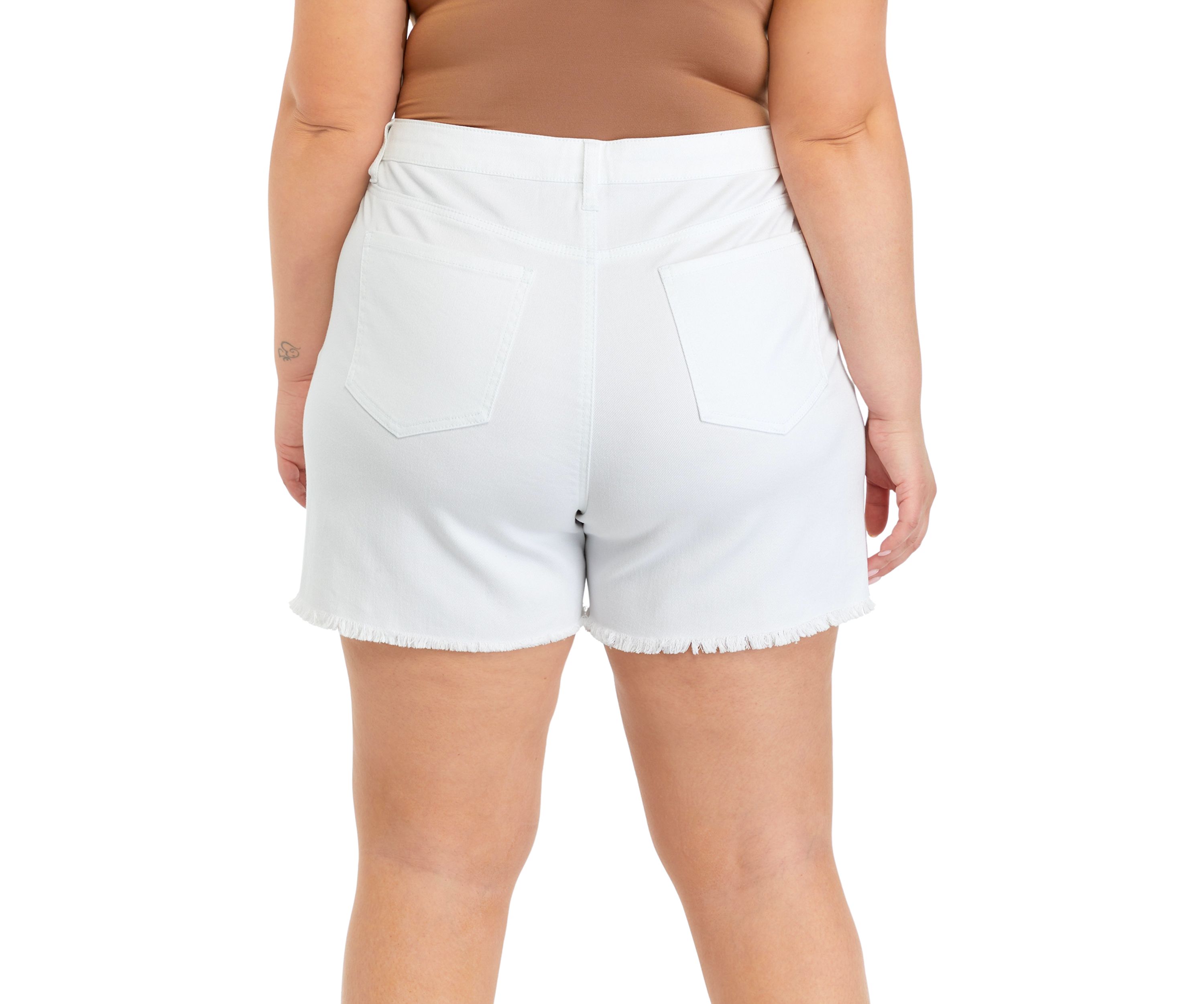 Plus Size 5" High Rise Shorts with Slits
