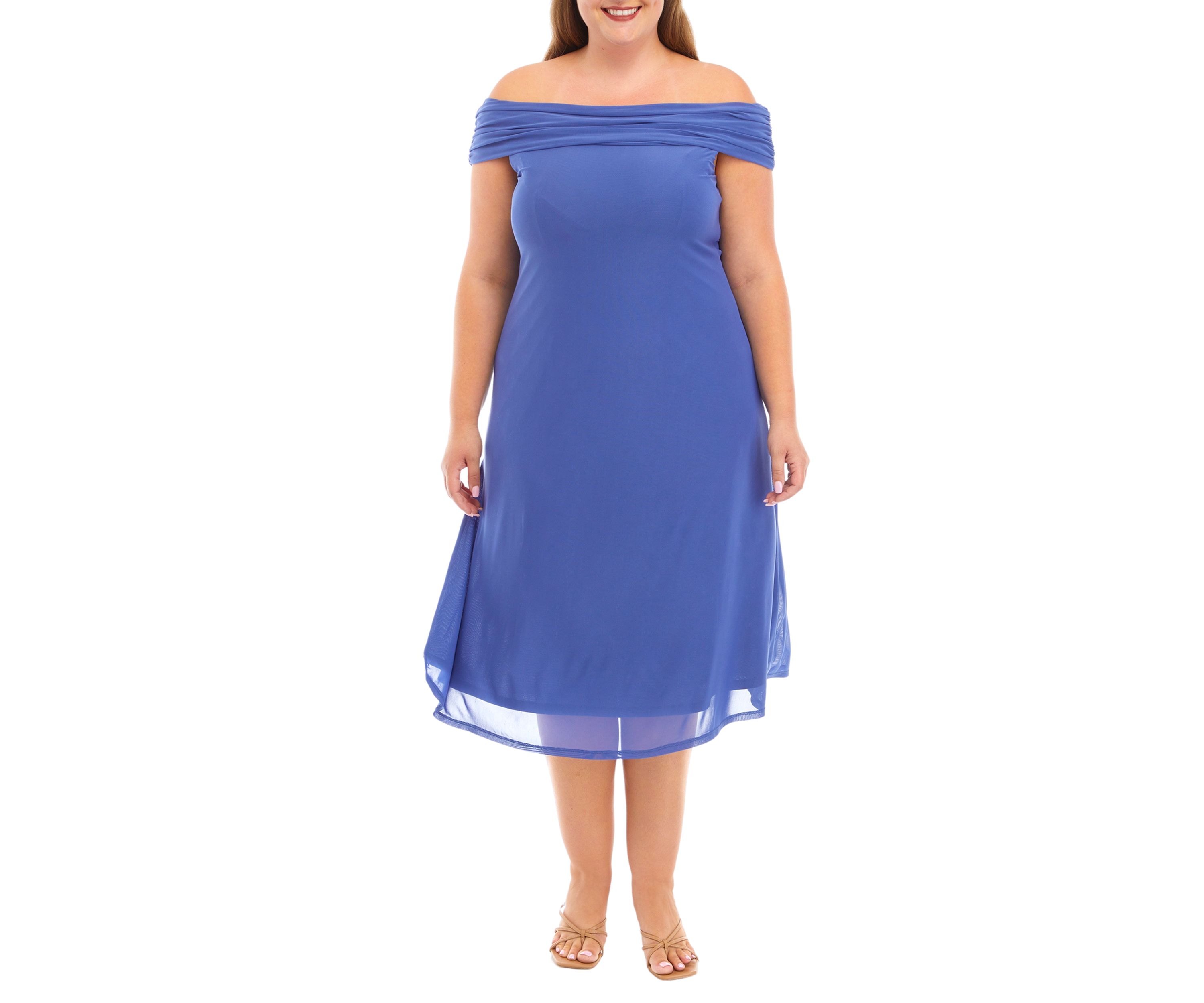 Plus Size Off the Shoulder Dress