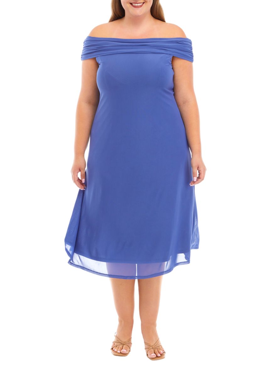 Plus Size Off the Shoulder Dress